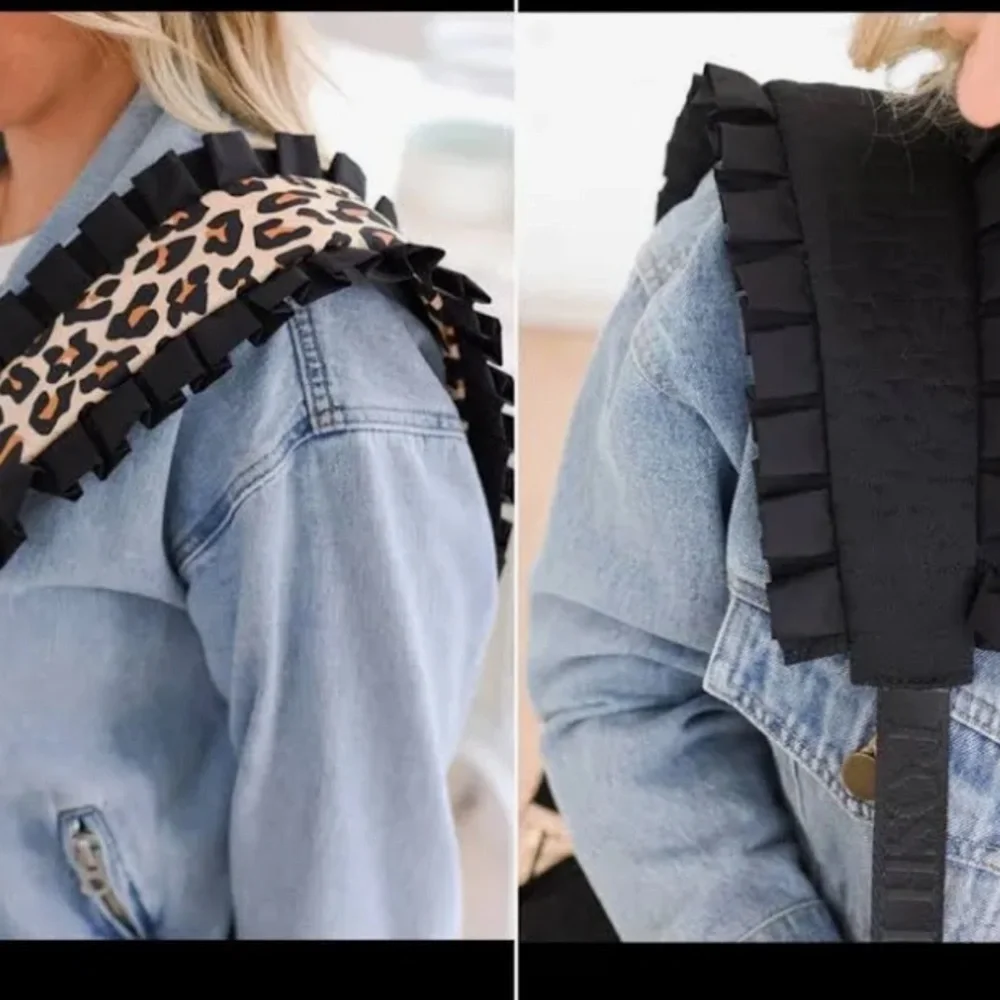 Posh Peanut ruffled bag strap Leopard Print Baby Bag strap